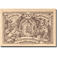Banconote, Austria, St Georgen, 20 Heller, bûcheron, 1920 SPL  Mehl:FS 889a