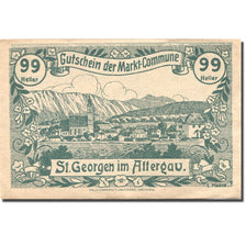 Billet, Autriche, St Georgen im Attergau 99Heller village, 1920 SUP Mehl:FS 889b