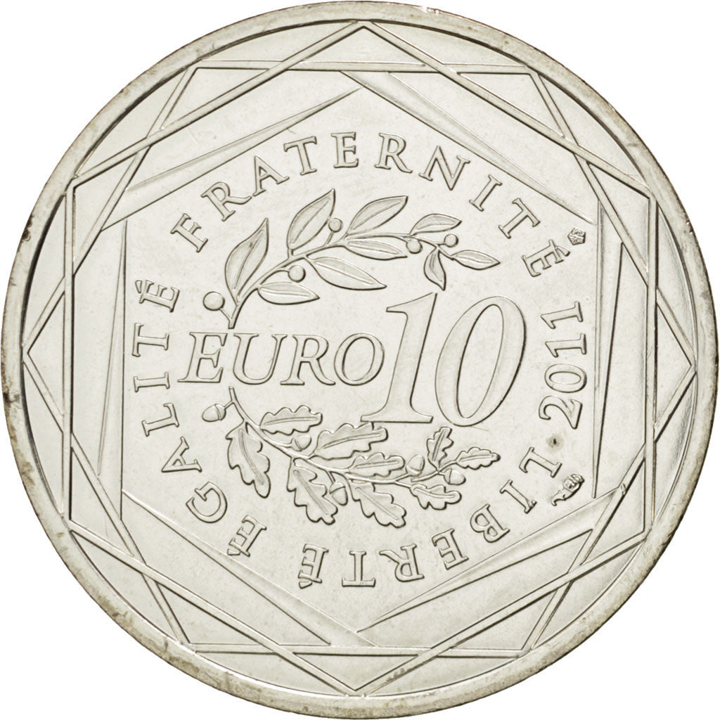 FRANCE, 10 Euro, 2011, Paris, KM #1732, MS(63), Silver, 29, 10.00