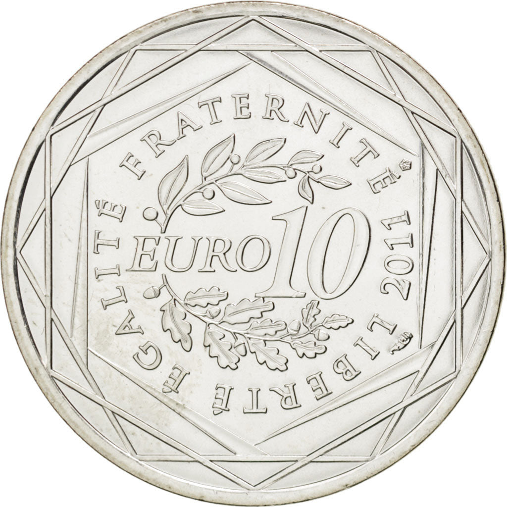 FRANCE, 10 Euro, 2011, Paris, KM #1736, MS(63), Silver, 29, 10.00