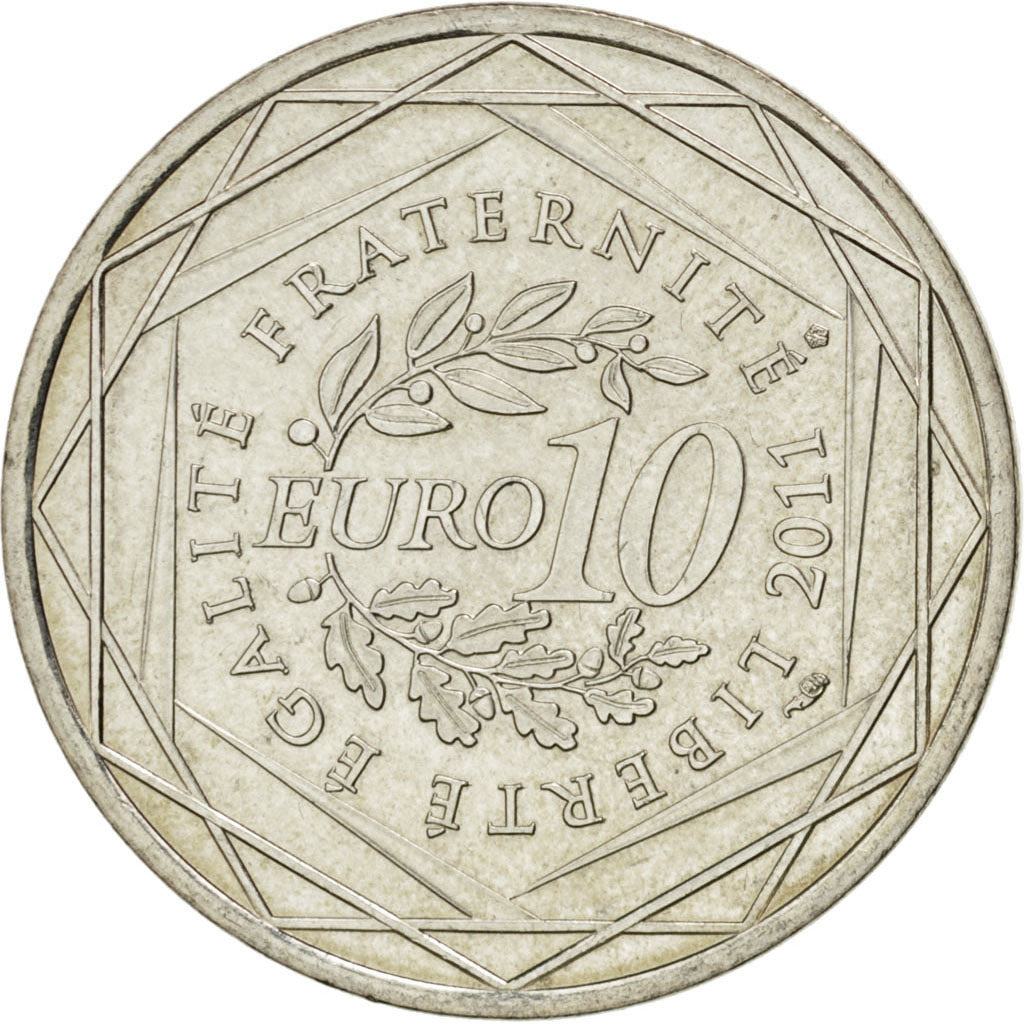 FRANCE, 10 Euro, 2011, Paris, KM #1748, MS(63), Silver, 29, 10.00