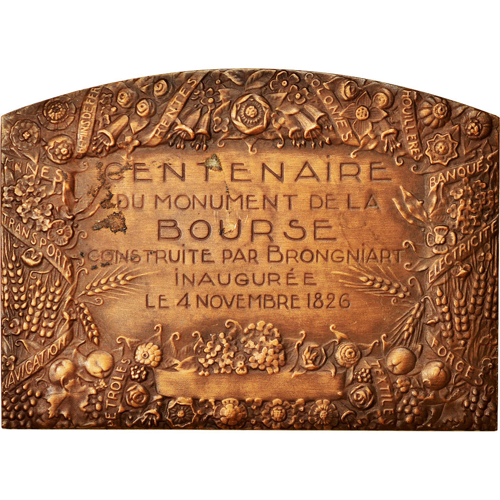 France, Medal, Centenaire du Monument de la Bourse, Paris, 1926, Baudichon