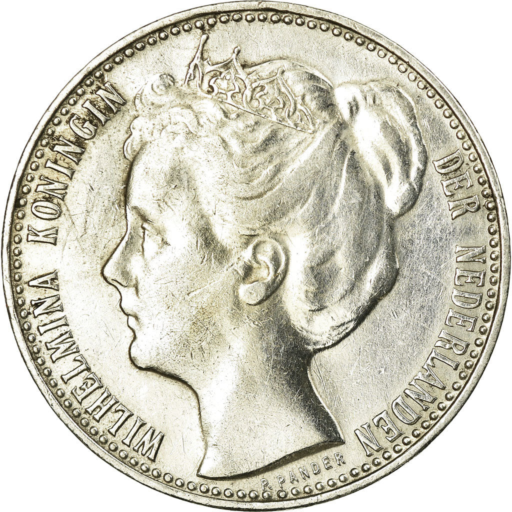 Coin, Netherlands, Wilhelmina I, Gulden, 1898, Utrecht, EF(40-45), Silver