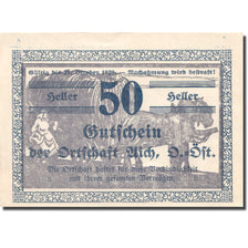 Banknote, Austria, Aich, 50 Heller, agriculteur, 1920 UNC(63) Mehl:FS 10a