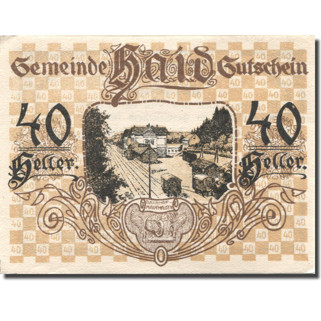 Banknote, Austria, Haid, 40 Heller, gare, UNC(63), Mehl:FS 334II