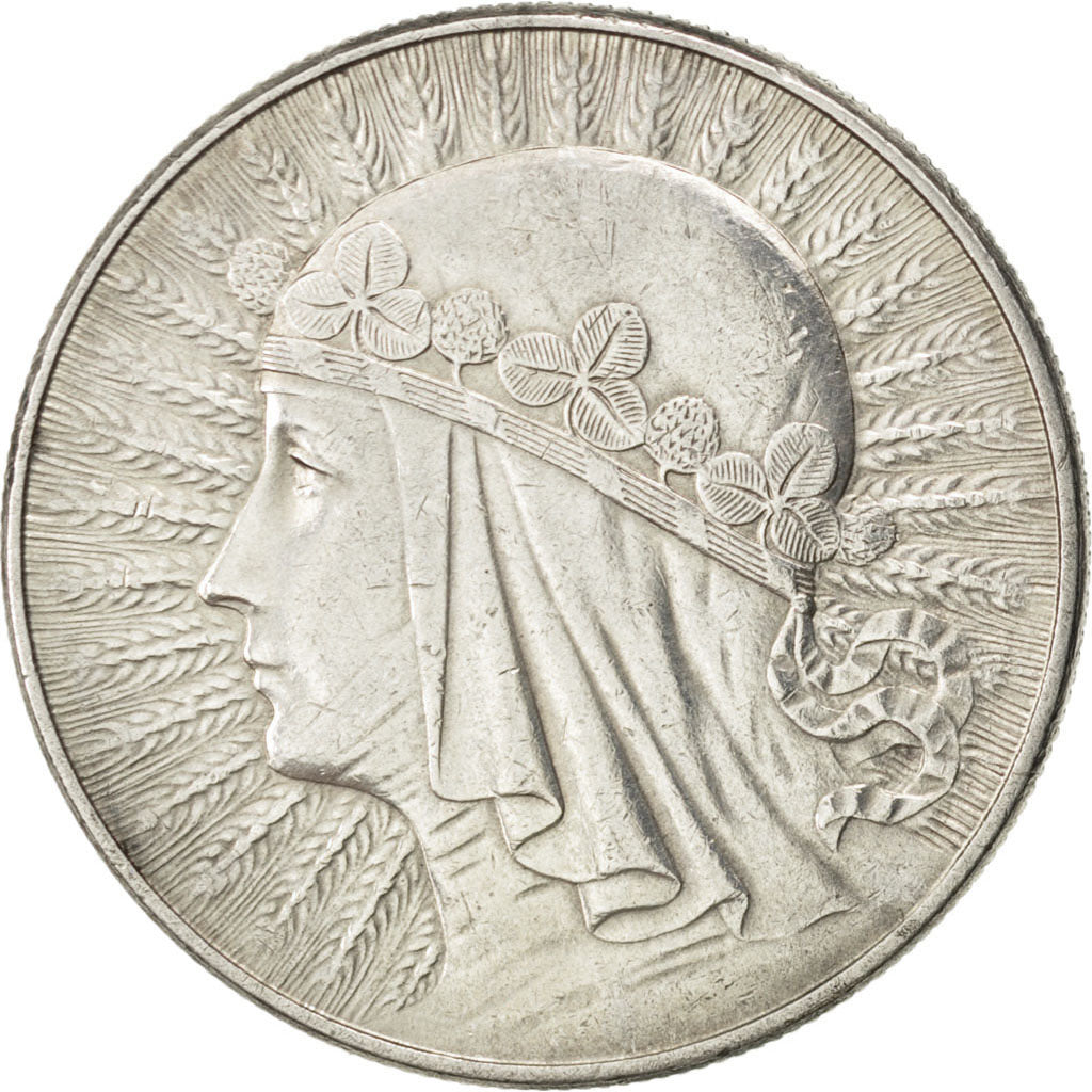 Pologne, 10 Zlotych 1932, KM Y22