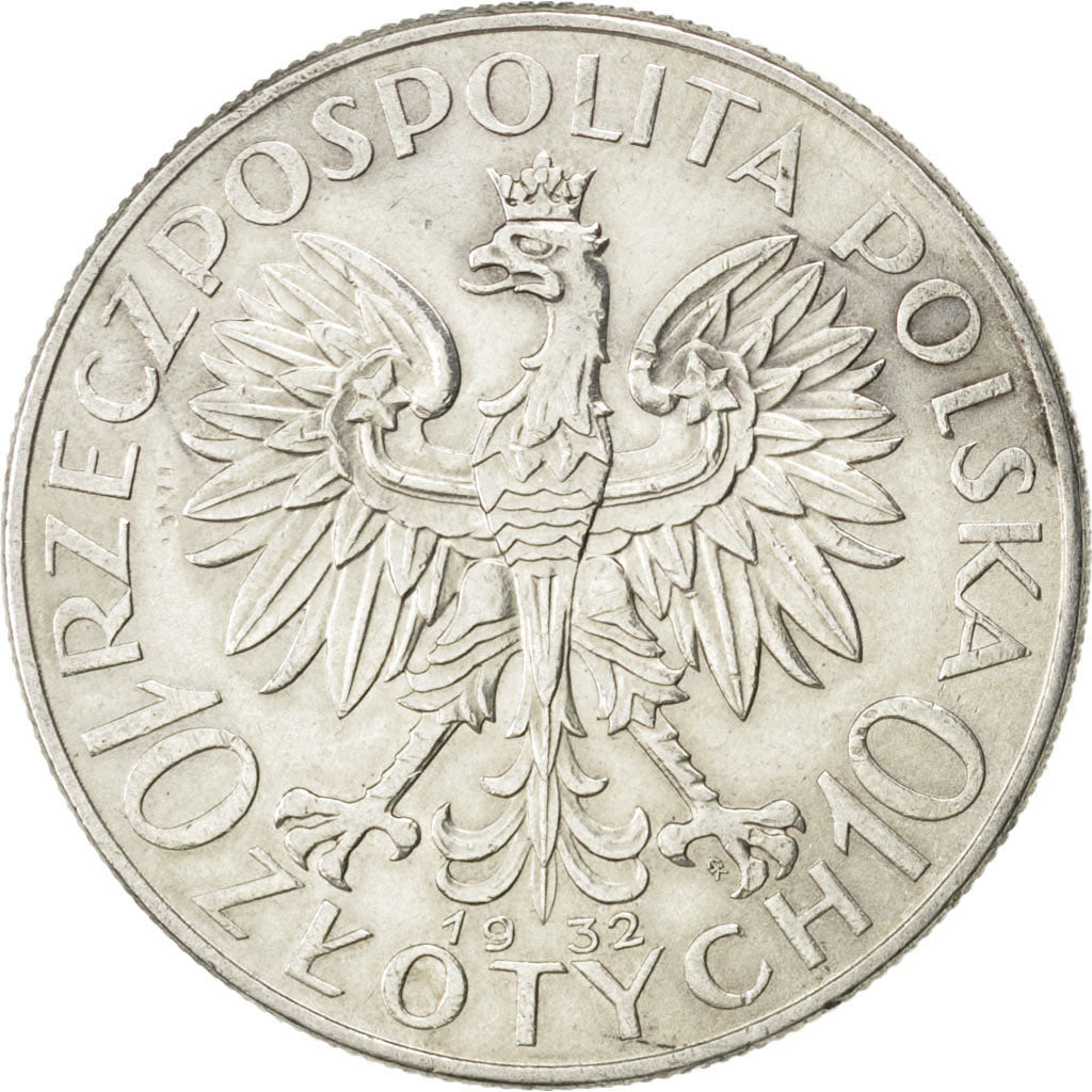 Pologne, 10 Zlotych 1932, KM Y22