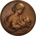 France, Medal, Naissance, Maternité, Lasserre, Art nouveau, AU(50-53), Bronze