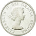 Moneda, Canadá, Elizabeth II, Dollar, 1962, Ottawa, EBC, Plata, KM:54