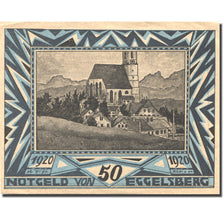 Banknote, Austria, Eggelsberg, 50 Heller, eglise 2, 1920 UNC(63) Mehl:FS 160IIa