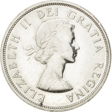 Coin, Canada, Elizabeth II, Dollar, 1962, Ottawa, AU(55-58), Silver, KM:54