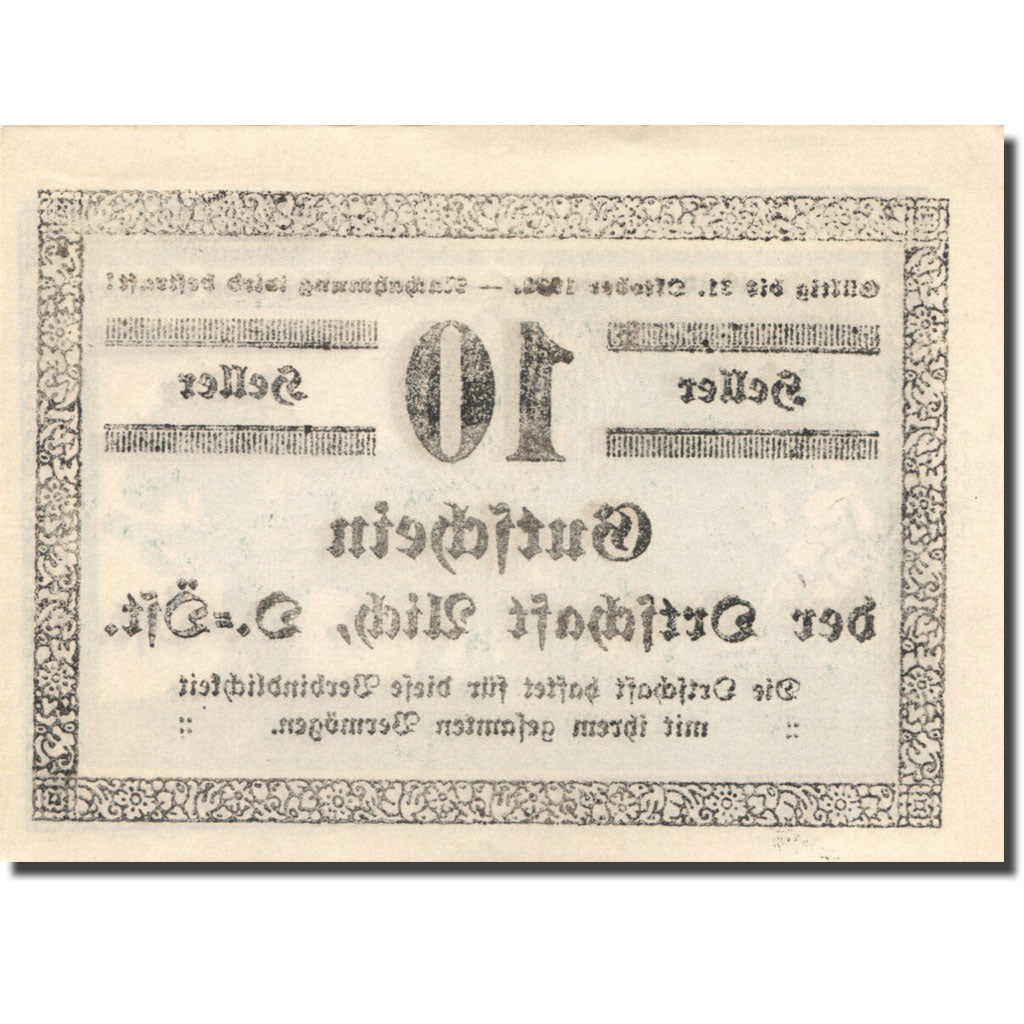 Banknote, Austria, Aich, 10 Heller, agriculteur, UNC(63), Mehl:FS 10c