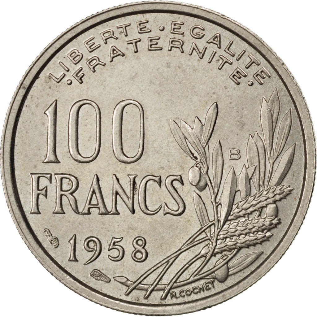 FRANCE, Cochet, 100 Francs, 1958, Beaumont - Le Roger, KM #919.2, AU(50-53),...