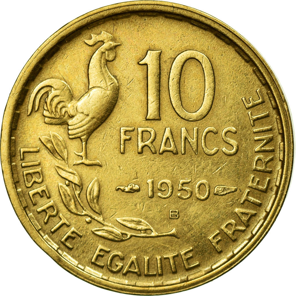 Coin, France, Guiraud, 10 Francs, 1950, Beaumont le Roger, EF(40-45)