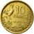 Moneda, Francia, Guiraud, 10 Francs, 1950, Beaumont-le-Roger, MBC, Aluminio -