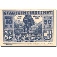 Banknote, Austria, Imst, 50 Heller, personnage 1, 1920 blue UNC(63) Mehl:FS 405a