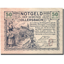 Banknote, Austria, Ollersbach, 50 Heller, village, 1920, UNC(63) Melh:FS 709a