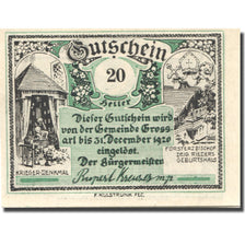 Banknote, Austria, Grossarl, 20 Heller, village, 1920 UNC(63) Mehl:FS 292a