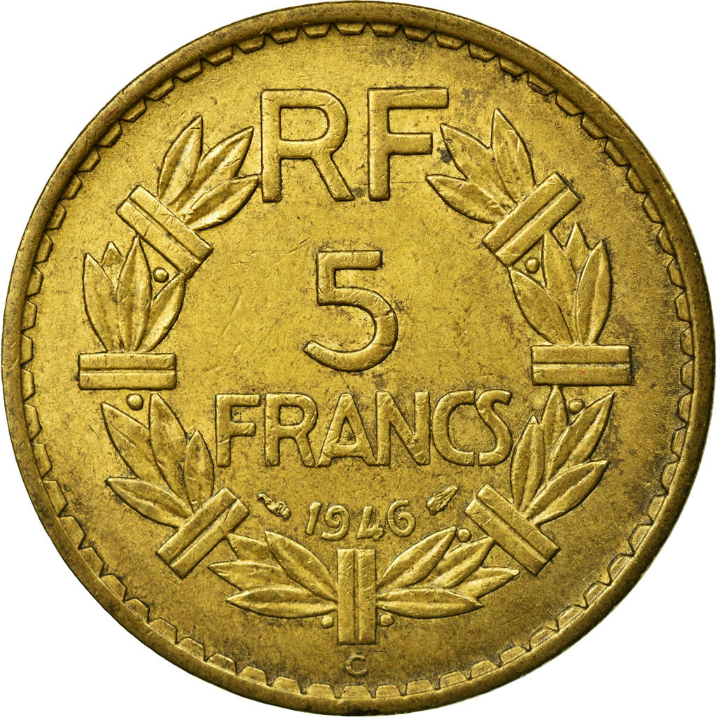 Coin, France, Lavrillier, 5 Francs, 1946, Castelsarrasin, EF(40-45)