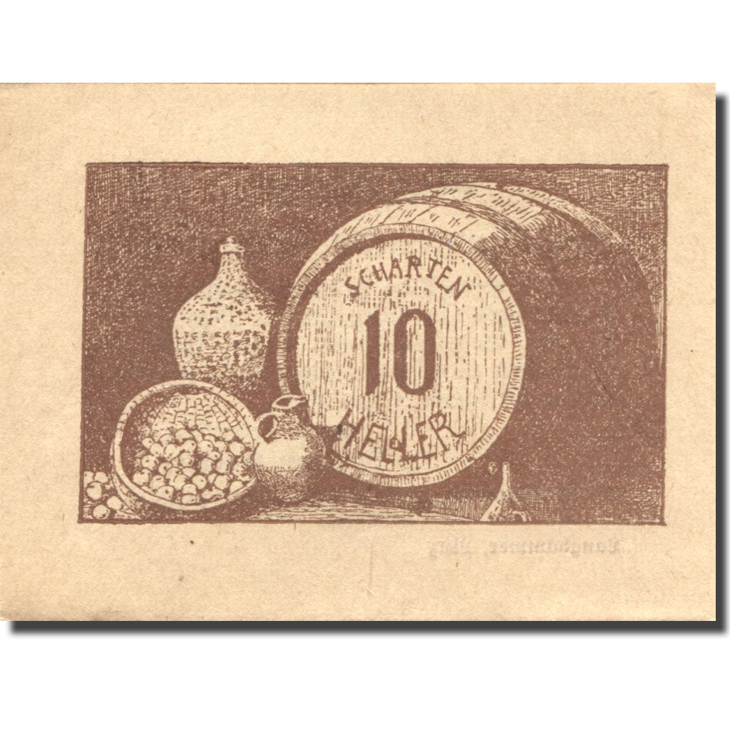 Banknote, Austria, Scharten, 10 Heller, Terroir, 1920 UNC(63) Mehl:FS 955a