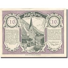 Billet, Autriche, Krimml, 10 Heller, Eglise, 1920 SPL violet Mehl:FS 483c