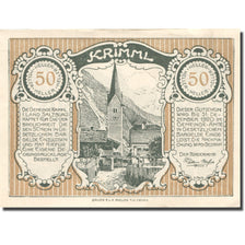 Biljet, Oostenrijk, Krimml, 50 Heller, Eglise 1, 1920 SPL gold Mehl:FS 483c
