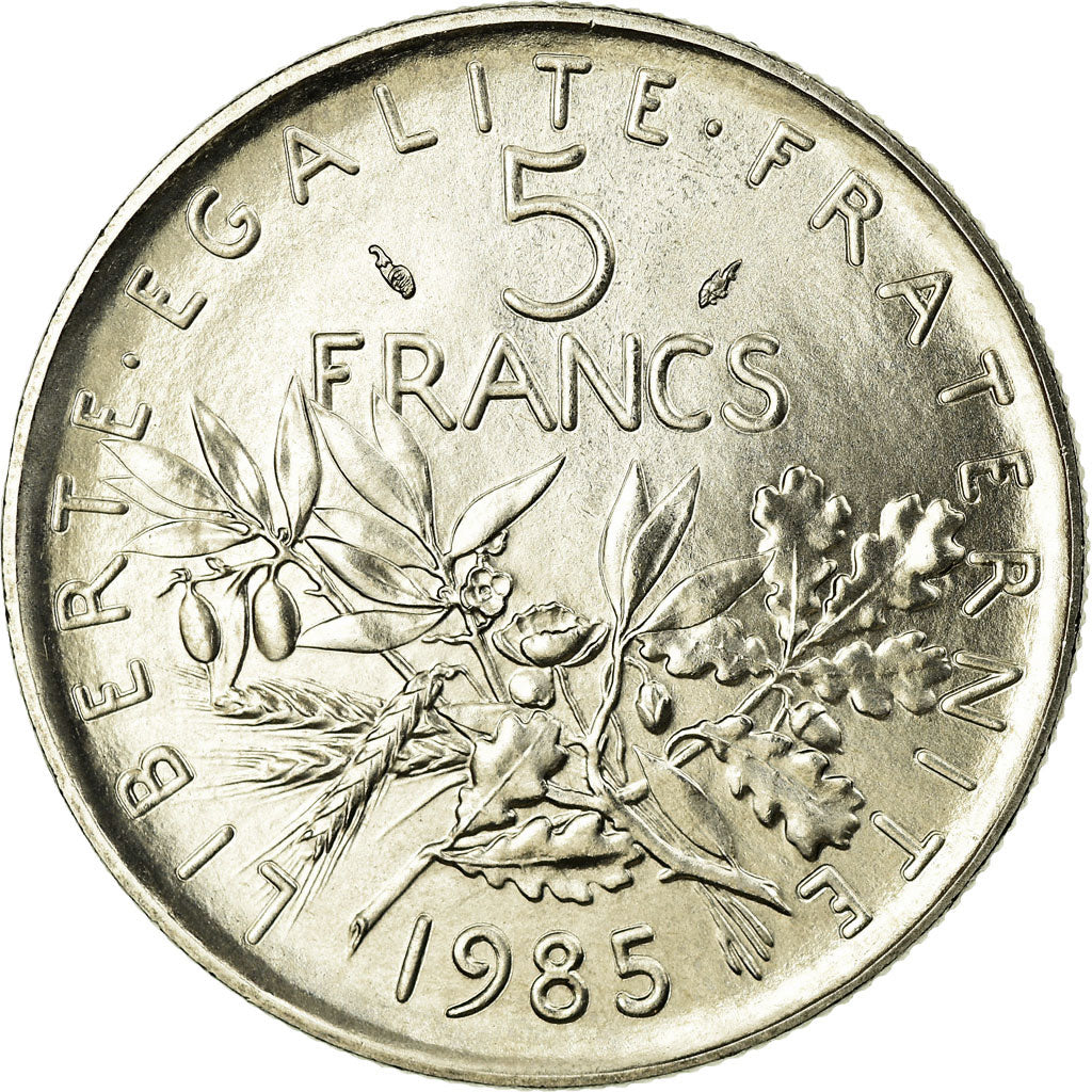 Monnaie, France, Semeuse, 5 Francs, 1985, FDC, Nickel Clad Copper-Nickel