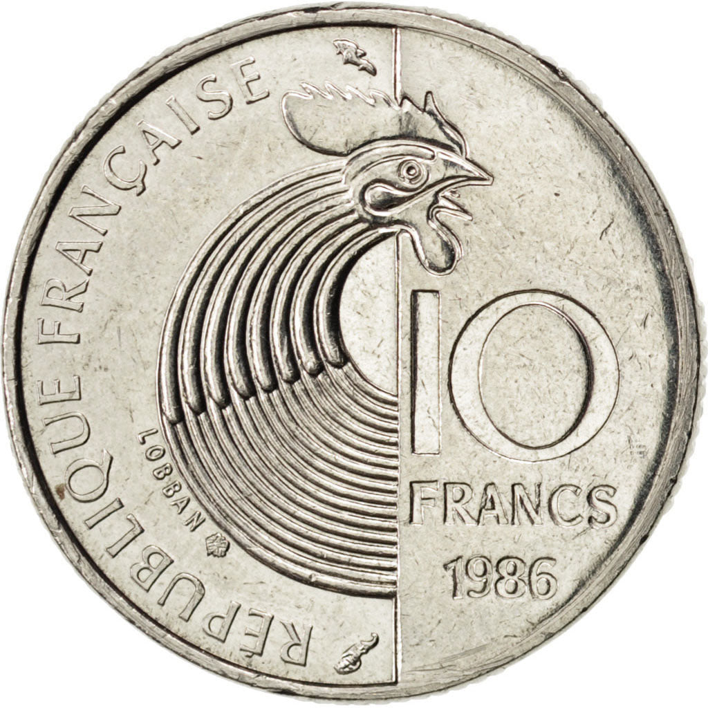 Coin, France, Schumann, 10 Francs, 1986, AU(55-58), Nickel, KM:958, Gadoury:825