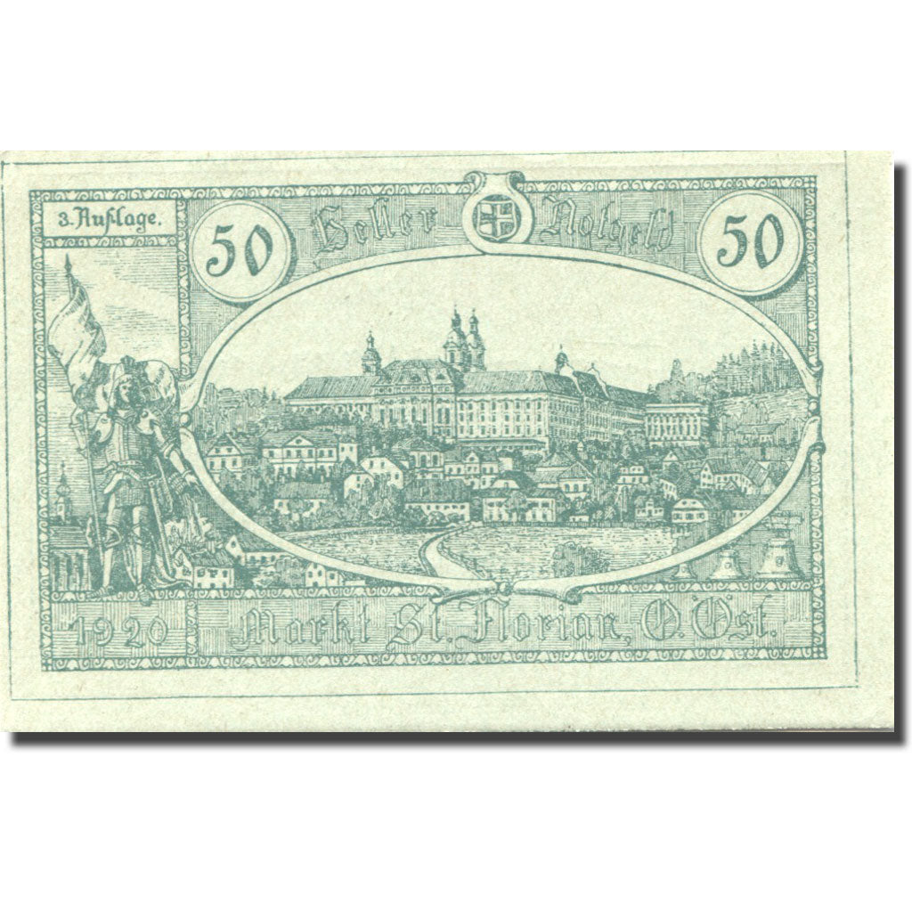 Banknote, Austria, St Florian, 50 Heller, village 1, 1920 UNC(63)  Mehl:FS 879Ib