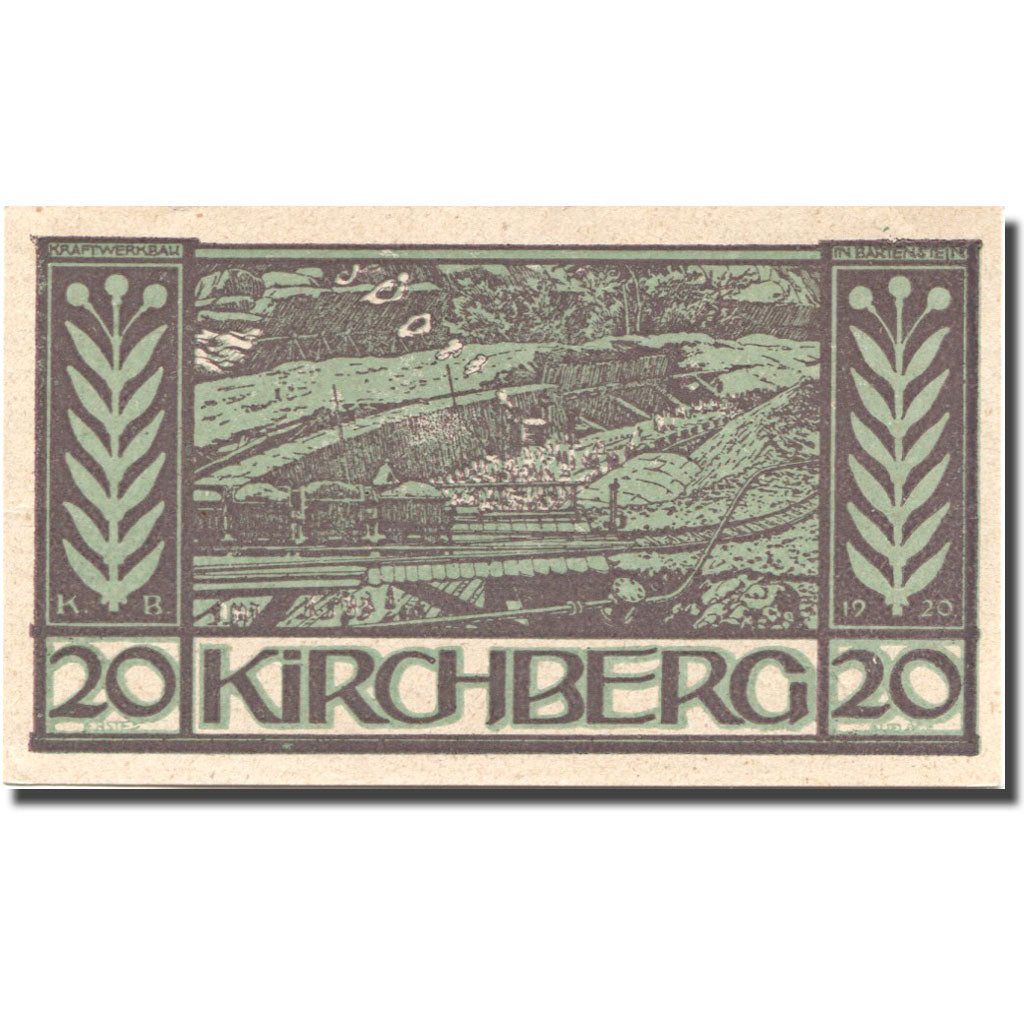 Billete, Austria, Kirchberg, 20 Heller, train, SC, Mehl:FS 441d