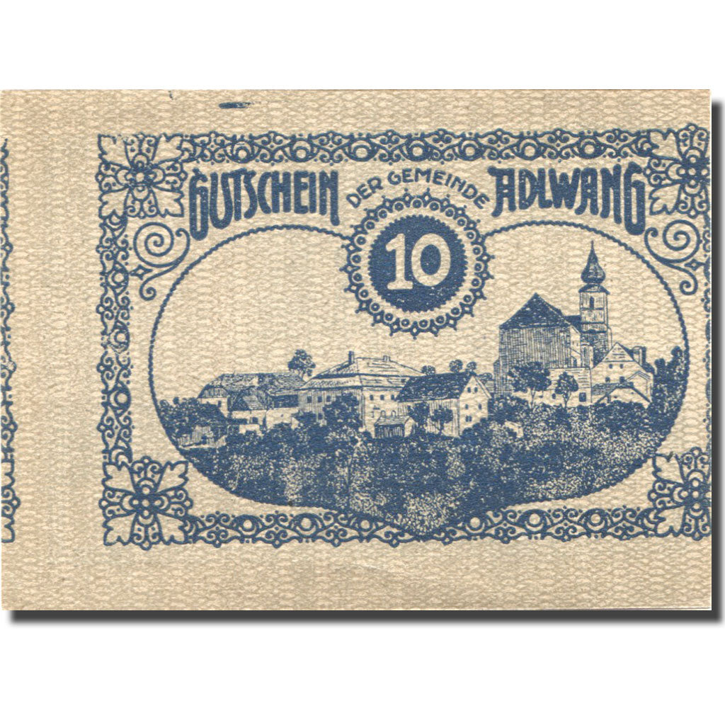 Banknote, Austria, Adlwang, 10 Heller, village, 1920-12-31 UNC(63) Mehl:FS 5a