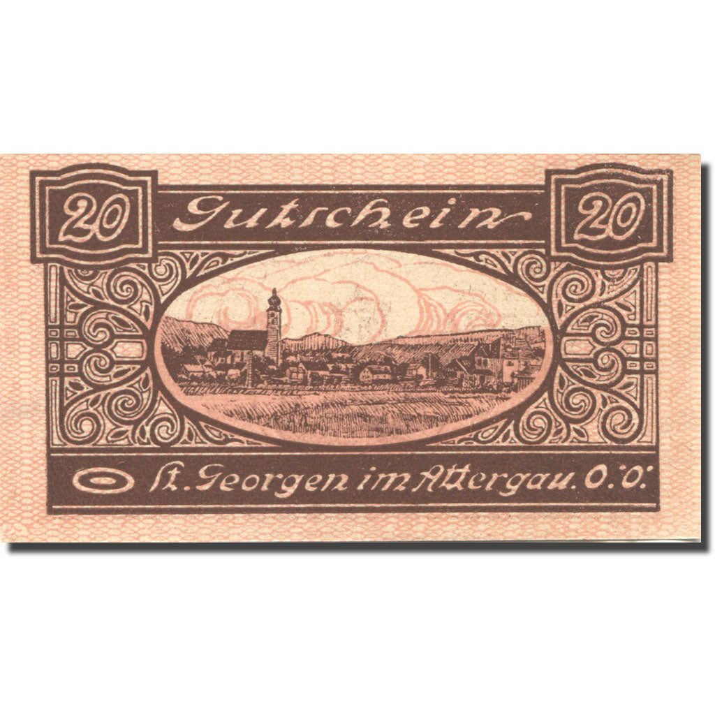 Banknote, Austria, St Georgen, 20 Heller, Blason, UNC(63), Mehl:FS 888Ia