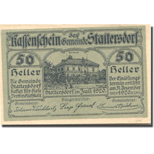 Banknote, Austria, Stattersdorf, 50 Heller, école, 1920 UNC(63) Mehl:FS 1112