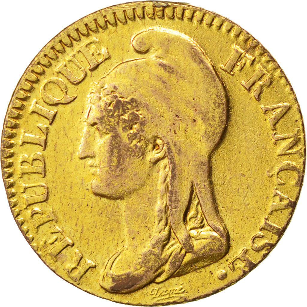 FRANCE, Dupré, 5 Centimes, 1795, Paris, KM #635.1, EF(40-45), Bronze, 23, Gadour
