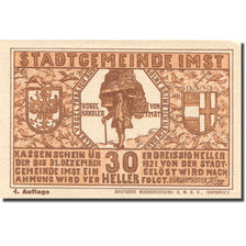 Banknote, Austria, Imst, 30 Heller, personnage, 1920 UNC(63) orange Mehl:FS 405b
