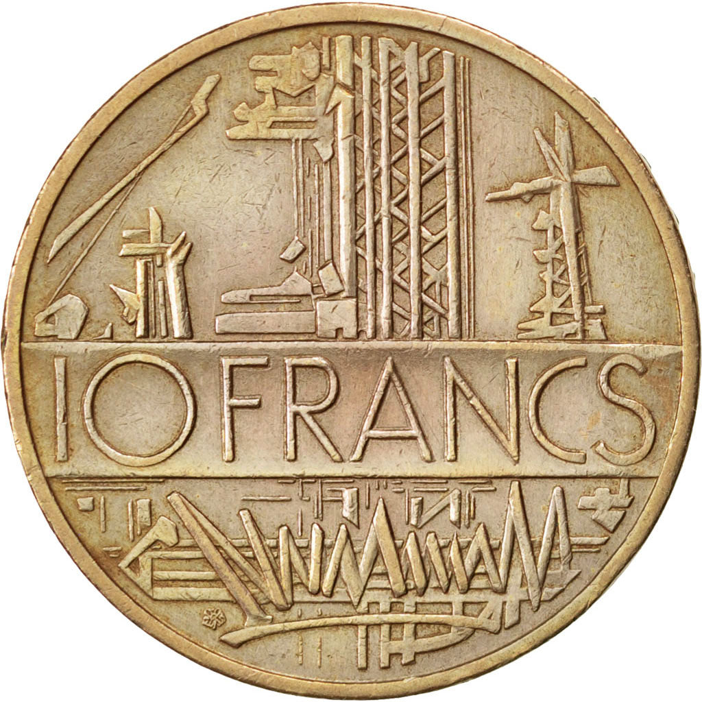 FRANCE, Mathieu, 10 Francs, 1982, KM #940, EF(40-45), Nickel-Brass, 26, Gadoury.