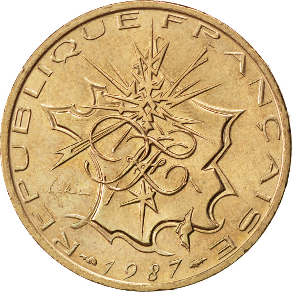Coin, France, Mathieu, 10 Francs, 1987, MS(63), Nickel-brass, KM:940