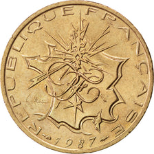 Coin, France, Mathieu, 10 Francs, 1987, MS(63), Nickel-brass, KM:940