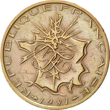 Vème République, 10 Francs Mathieu 1981 Tranche A, KM 940