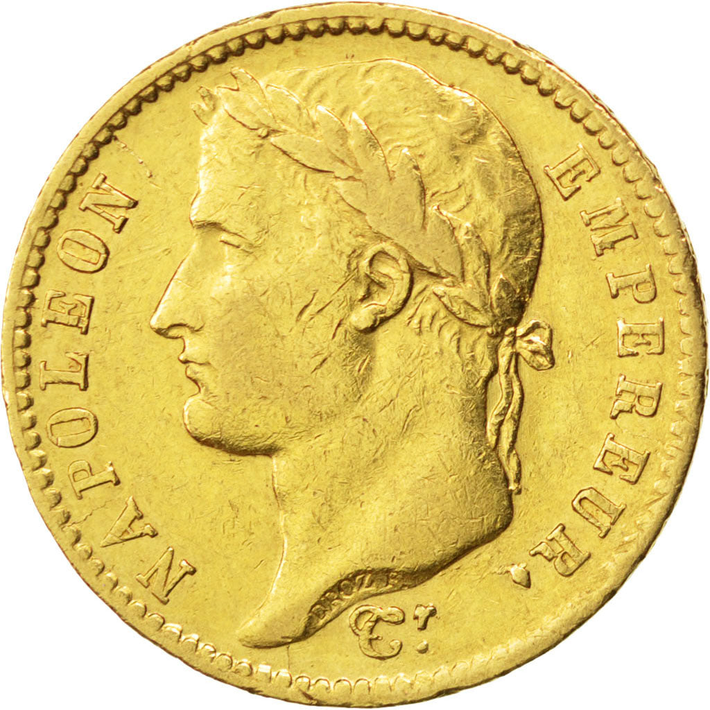 FRANCE, Napoléon I, 20 Francs, 1811, Paris, KM #695.1, EF(40-45), Gold, Gadoury 