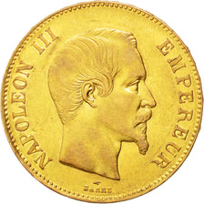 FRANCE, Napoléon III, 100 Francs, 1858, Paris, KM #786.1, EF(40-45), Gold, G...