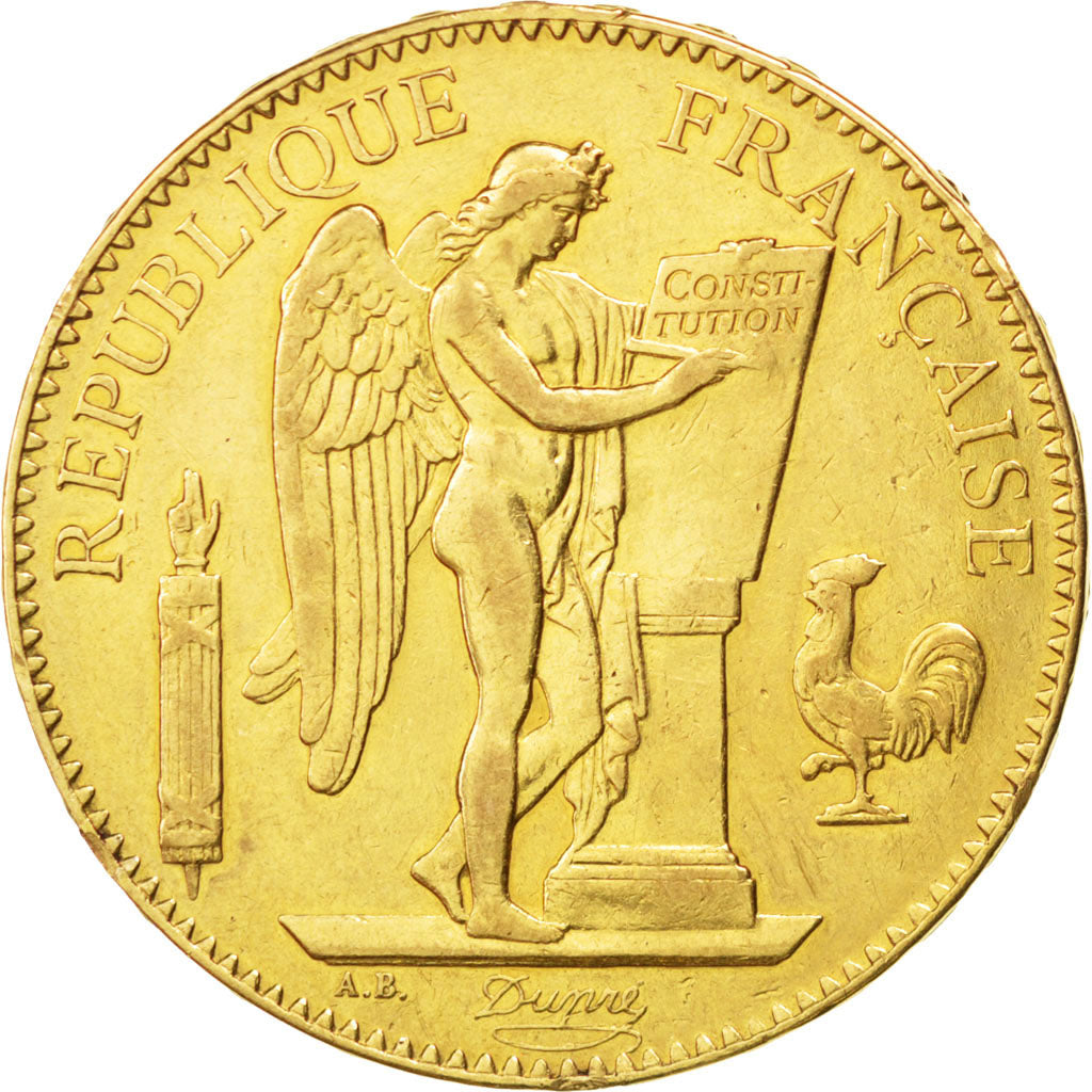 FRANCE, Génie, 100 Francs, 1879, Paris, KM #832, EF(40-45), Gold, Gadoury #1137,
