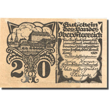 Banconote, Austria, Oberösterreich, 20 Heller, château, BB, Mehl:FS 692V