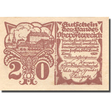 Banknot, Austria, Oberösterreich, 20 Heller, château, Undated, Undated
