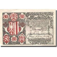 Banknote, Austria, Oberösterreich, 80Heller Blason 1920 EF(40-45) Mehl:FS 692III
