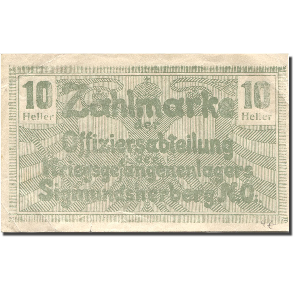 Banknote, Austria, Sigmundsherberg, 10 Heller AU(55-58) Mehl:FS 998