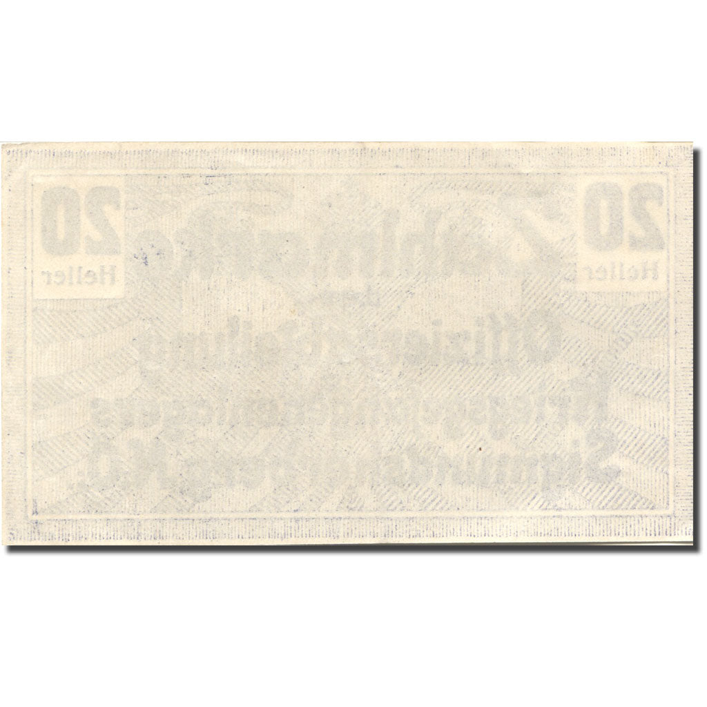 Banknote, Austria, Sigmundsherberg, 20 Heller face value UNC(63) Mehl:FS 998