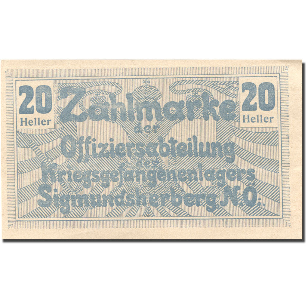 Banknote, Austria, Sigmundsherberg 20Heller valeur faciale UNC(63), Mehl:FS 998