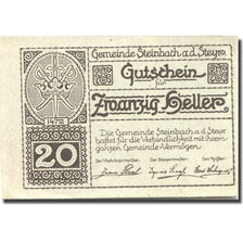 Banknote, Austria, Steinbach, 20 Heller, Blason, 1920 UNC(63) Mehl:FS 1025
