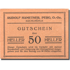 Banknote, Austria, Perg, 50 Heller, ferme 2, UNC(63) orange Mehl:FS 1243